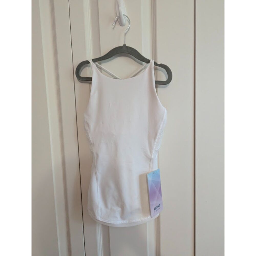 NWT ivivva by Lululemon Clearly Breezy White Tank Top VHTF 8